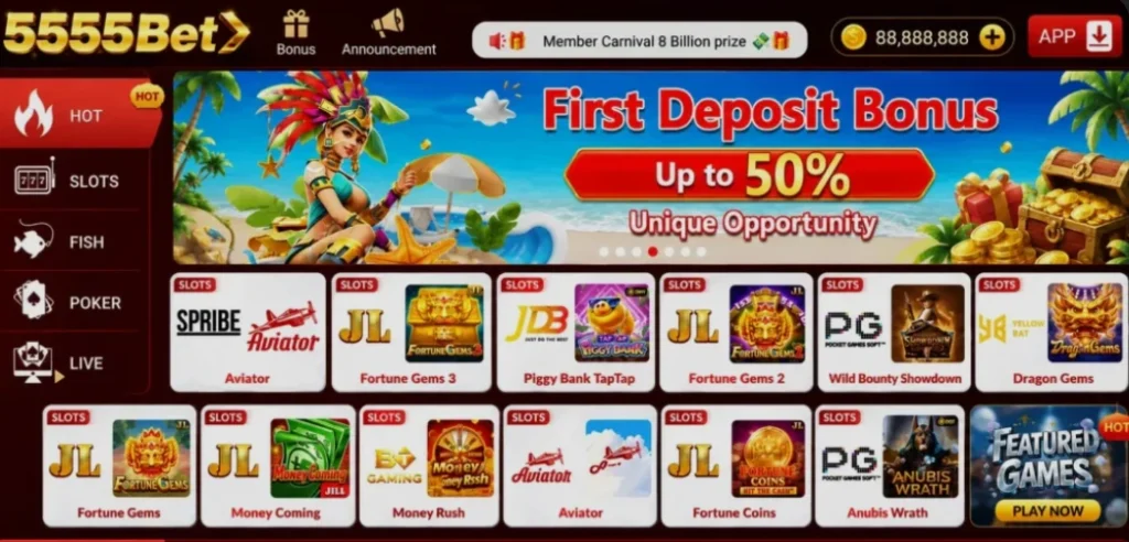 555bet game